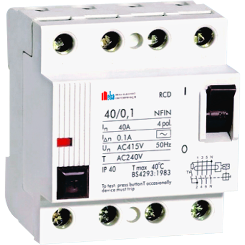 HAGER 63A 30mA BS4293 RCD 