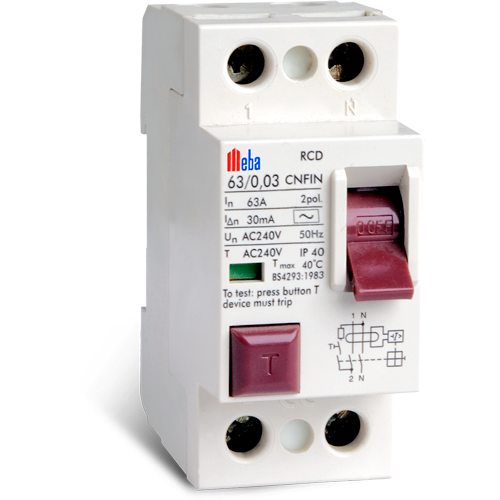 Meba 2P 40A 30mA NFIN RCCB