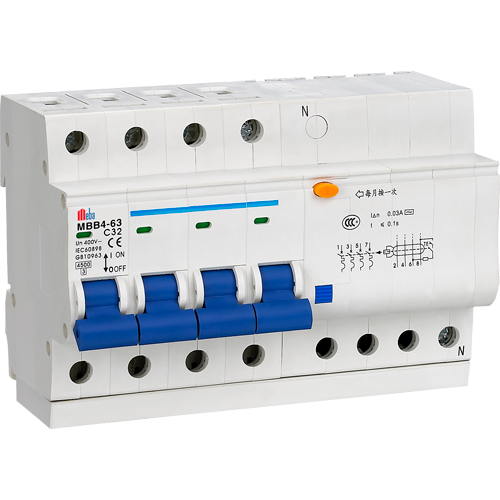 Meba residual current breaker with overload protection consumer unit MBB41
