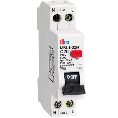 Meba C Type AC RCCB with Overload Protection MDZLE-32-A